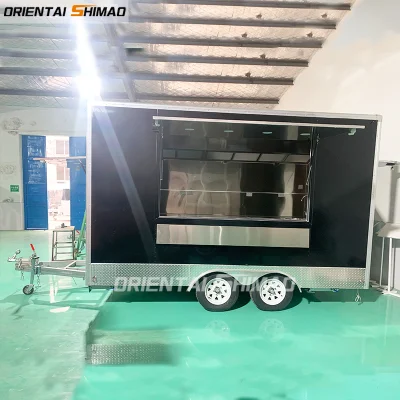 Oriental Shimao Electric Square Food Trucks Mobile 4 Meter Food Trailer For Sale (2) Oriental Shimao Electric Square Food Trucks Mobile 4 Meter Food Trailer For Sale (2)